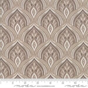 Moda 100% Cotton Fabric Geometric Pattern Taupe & Cream 30462 44" x .75 yard
